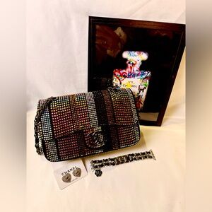 Multicolor Crystal Shoulder Bag